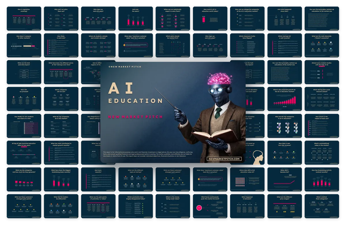 Cover of NewMarketPitch's AI in education report