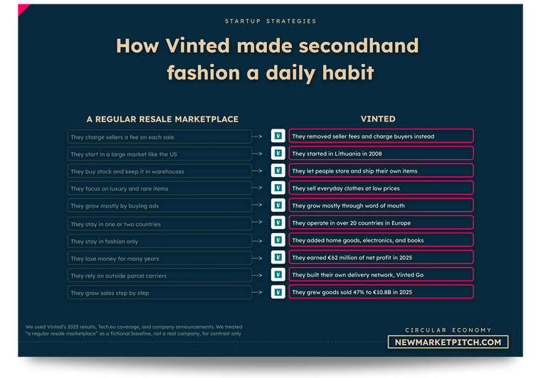 How Vinted made secondhand fashion a daily habit, compared with a regular resale marketplace