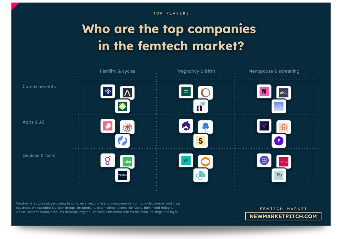femtech market map top startups