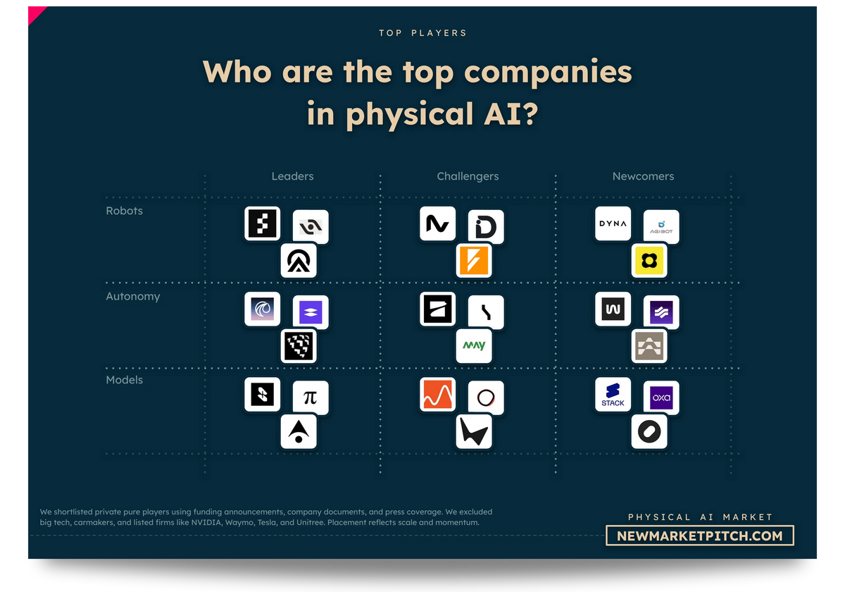 physical AI market market map top startups